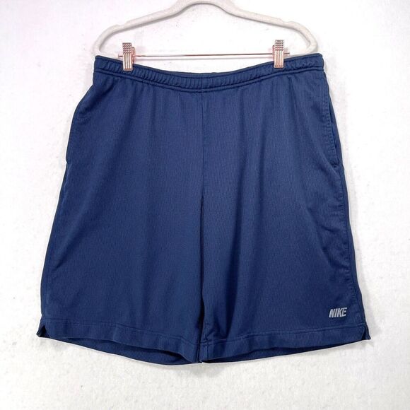 Nike Shorts Men XL Blue Training Athletic Running Pull On Work Out Polyester - Picture 1 of 12